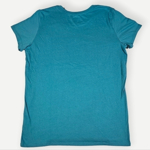 Victoria's Secret Pink Shirt Casual Crew Neck Short Sleeve Pullover Blue XL - Picture 2 of 6